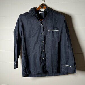 Pour Les Femmes Long Sleeve Pajama Top Captain Blue Size Medium